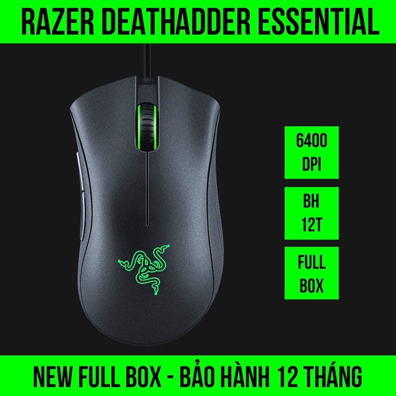 [Chính Hãng_BH 12 Tháng] Chuột Gamming Razer Deathadder Ếntial Có Dây Mới