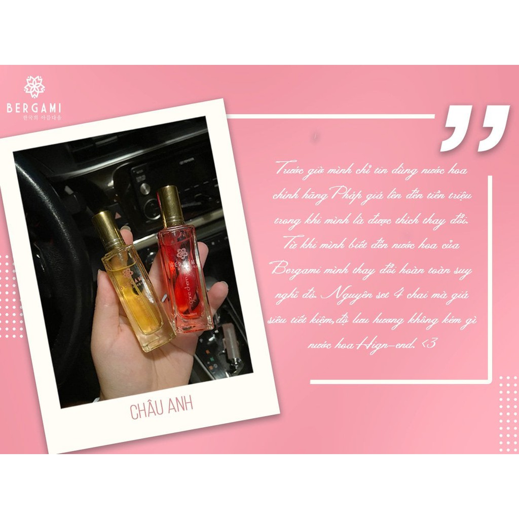 Combo Nước Hoa Nam Nữ Chính Hãng Bergami - Lưu Hương 12h | Thế Giới Skin Care