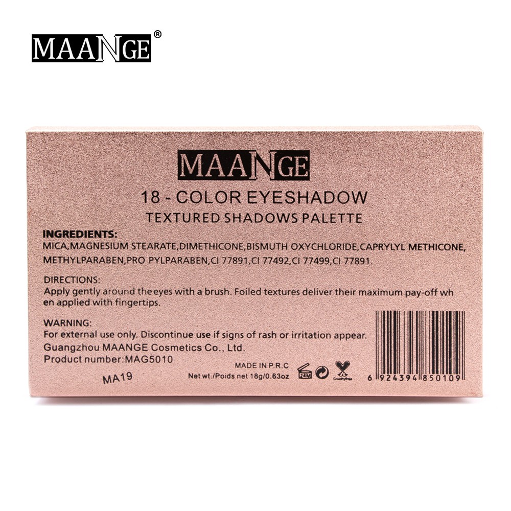 MAGEFY Bảng phấn mắt có phấn má hồng sáng bóng 18 màu trangBảng Phấn Mắt  Lì / Nhũ Kháng Nước Lâu Trôi | BigBuy360 - bigbuy360.vn