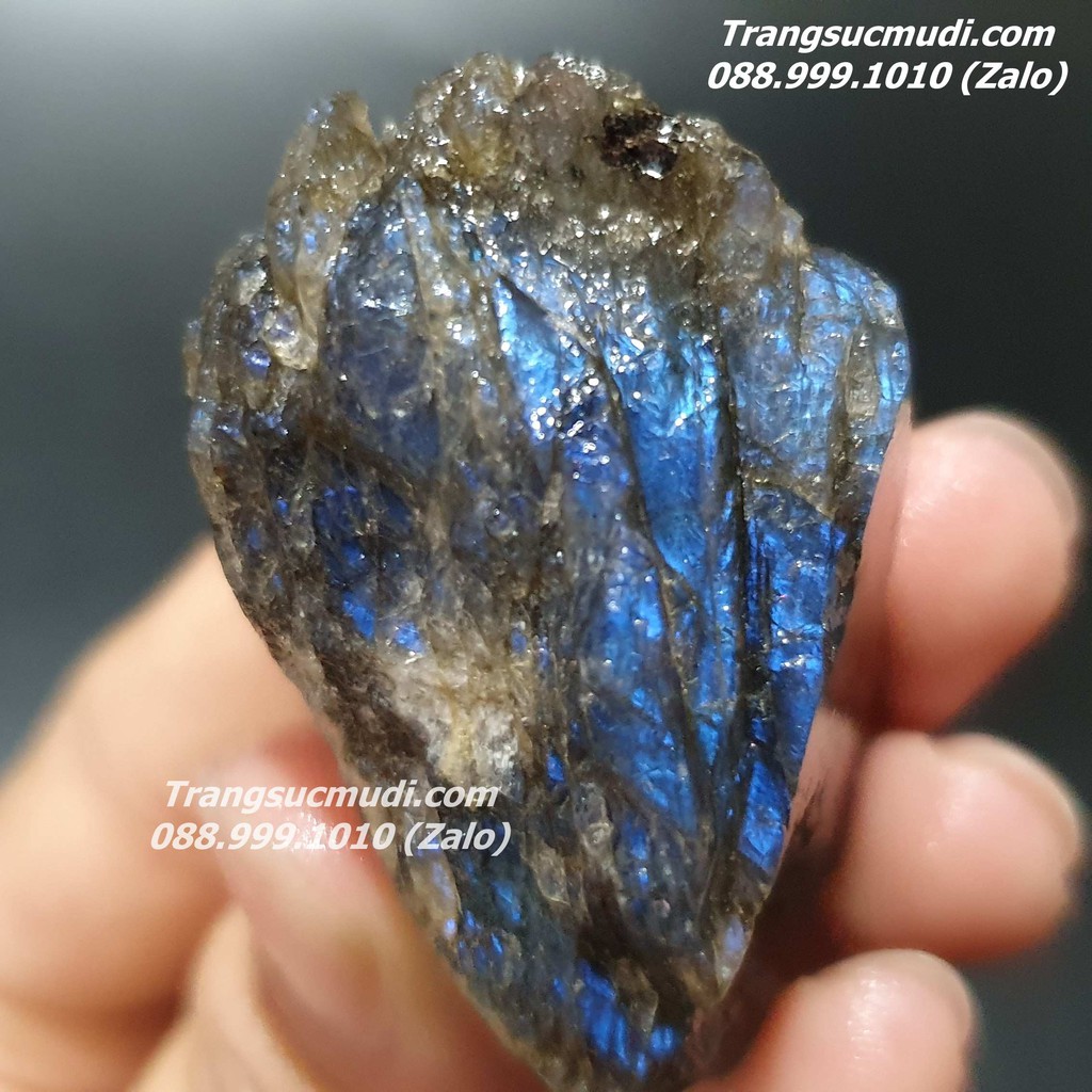 ĐÁ THÔ TỰ NHIÊN - ĐÁ XÀ CỪ LABRADORITE HÀNG ĐẸP