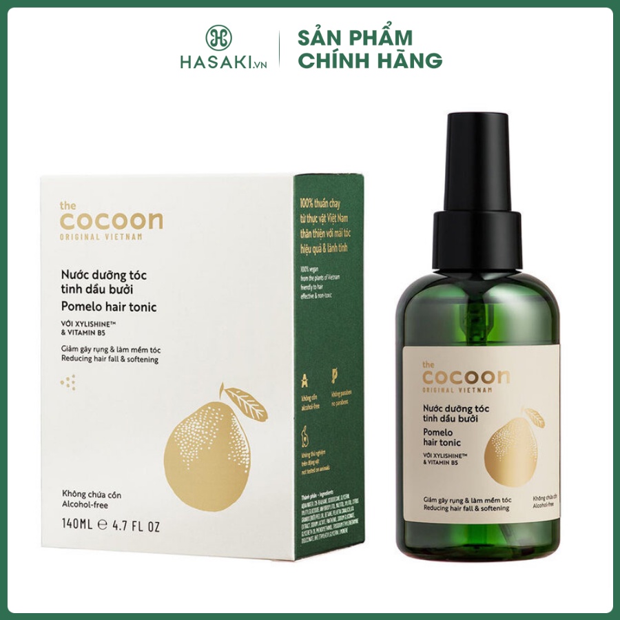 Nước Dưỡng Tóc Cocoon Tinh Dầu Bưởi Pomelo Hair Tonic 140ml Hasaki Sản phẩm chính hãng