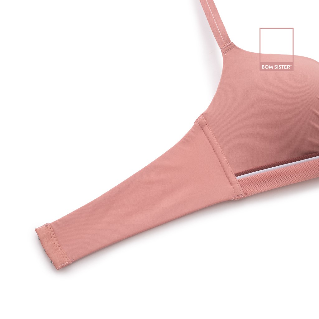 Áo lót mút vừa không gọng thun lạnh màu trơn dây vai đôi nâng ngực tự nhiên BOM SISTER A9441 | BigBuy360 - bigbuy360.vn