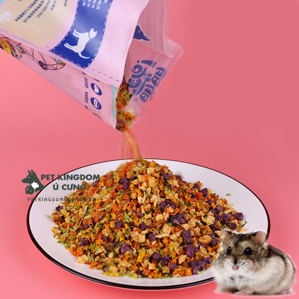 Rau củ sấy hỗn hợp cho hamster túi 100gr