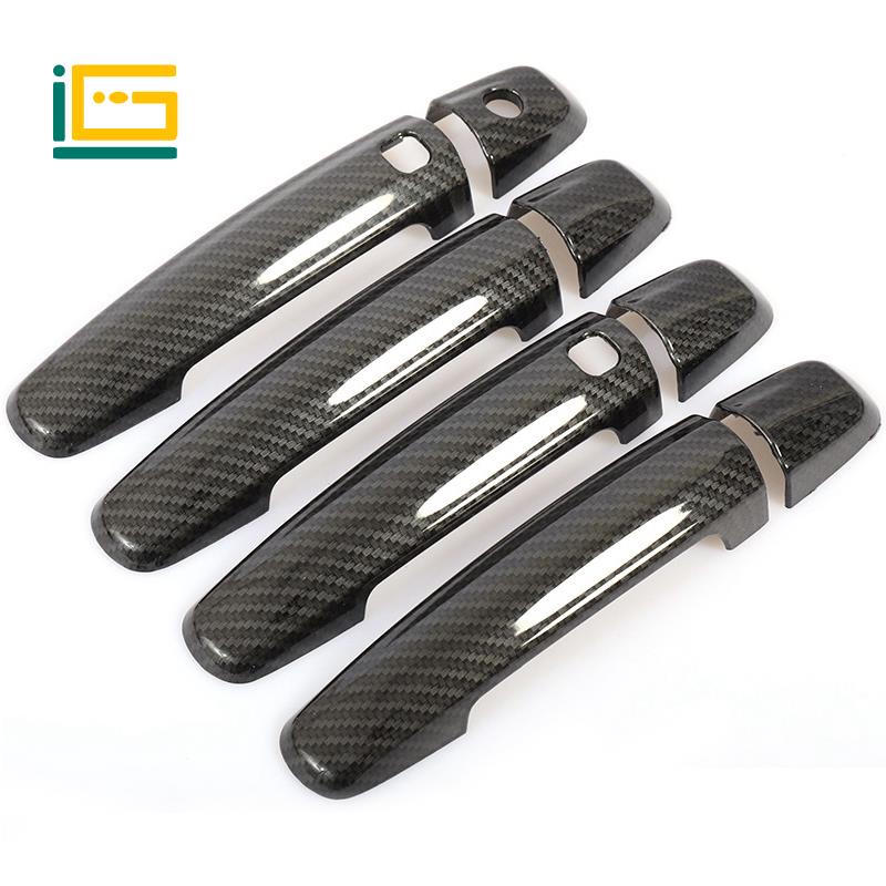 Viền bọc tay nắm cửa xe hơi Suzuki Swift Vitara S-CROSS 2012-2018 bằng ABS và sợi carbon