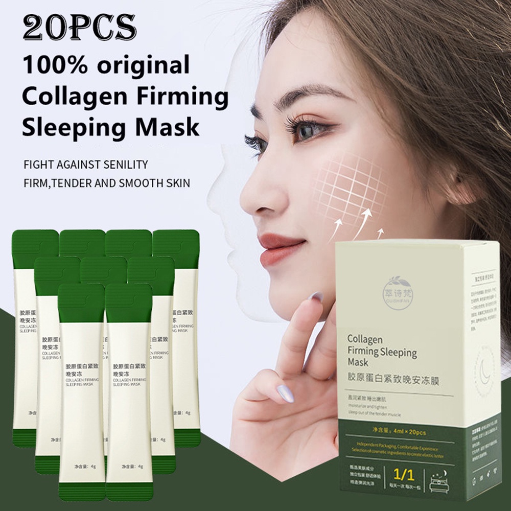 Hũ 20 Miếng Mặt Nạ Ngủ Collagen Làm Săn Chắc Da Mặt | Mặt Nạ Gel Collogen Cấp Ẩm Cho Da | Kem Dưỡng Ẩm Bổ Sung Dưỡng Chất Cho Da Mặt