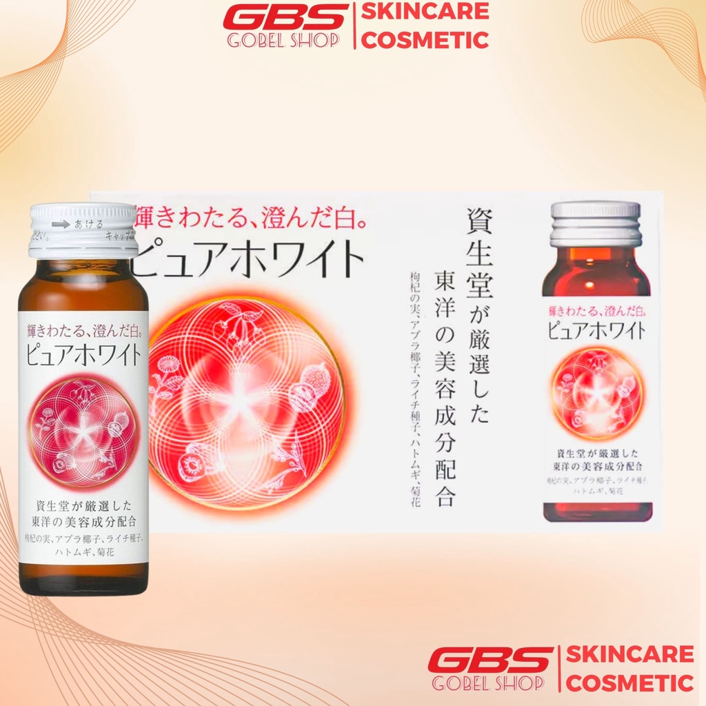 Nước Uống Bổ Sung Vitamin C - The Collagen Pure White Shiseido 50ml x 10 Lọ