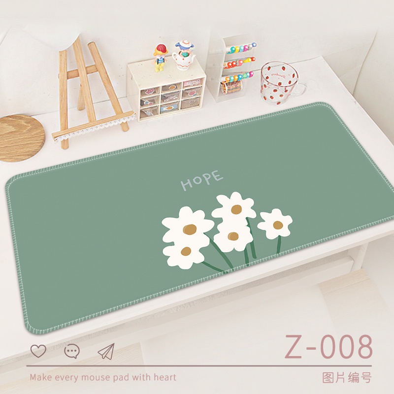 Tấm Lót Chuột Máy Tính Bằng Cao Su Tự Nhiên Hai Chiều Dày Dặn Họa Tiết Hoạt Hình Màu Hồng Dễ Thương Dành