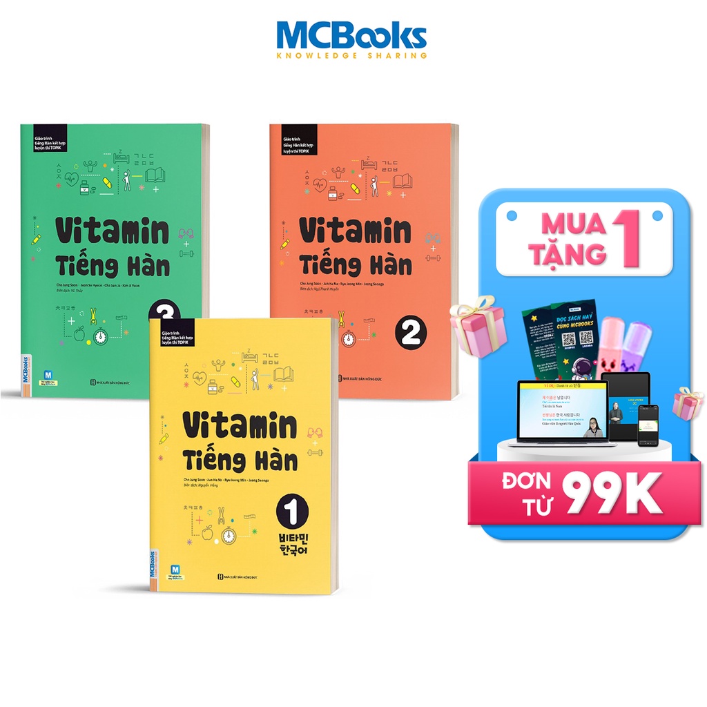 Sách - Combo Vitamin Tiếng Hàn 1, 2, 3