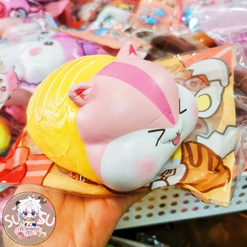 Đồ chơi bóp mềm Squishy chính hãng Popular Poli trứng cuộn màu hồng