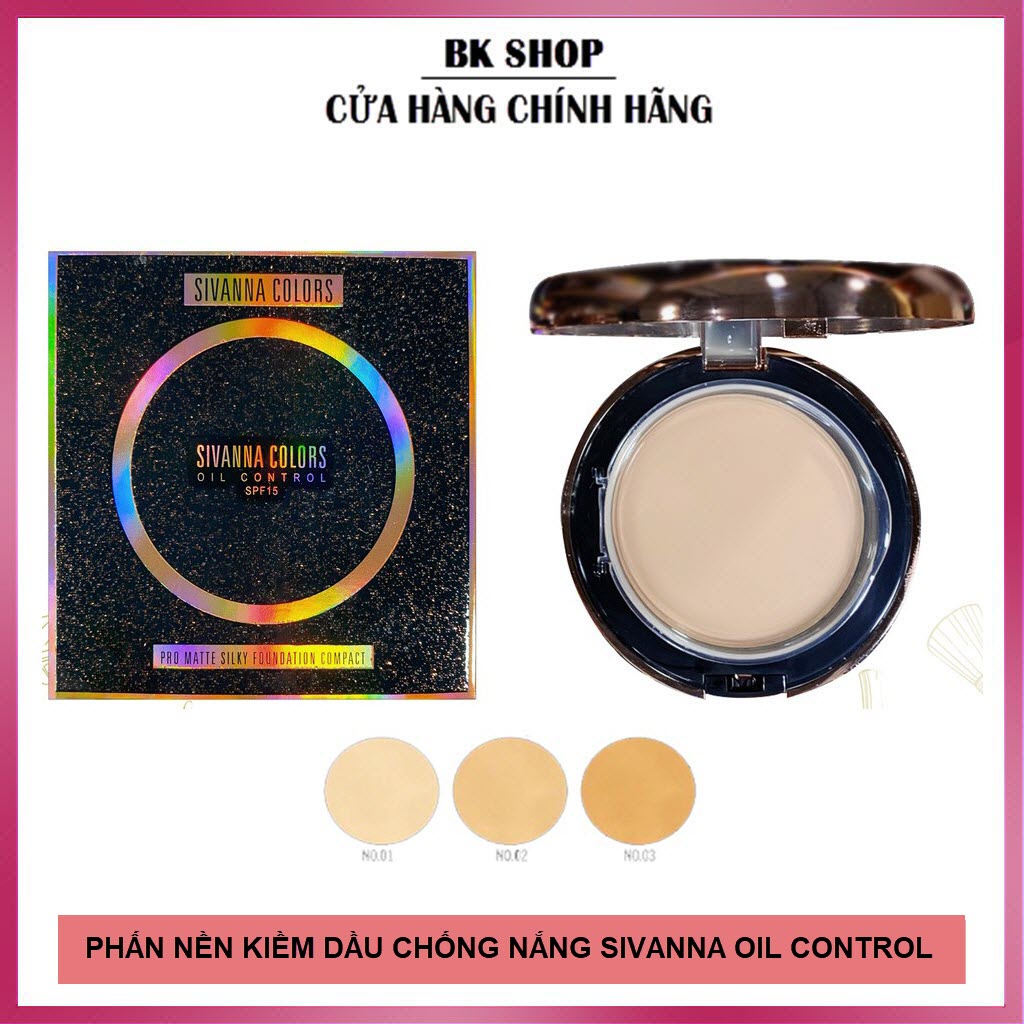 (Auth Thái) Phấn Nền Kiềm Dầu Chống Nắng Sivanna  Sivanna Pro Matte Silky Compact Foundation  HF2008