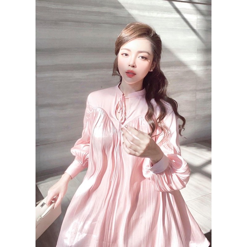 THUYBIESHOP | váy voan lụa rúm xoè - lily dress