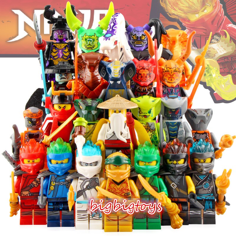 24pcs/set Ninja Go Minifigure Toys Ninjago Mini Figure Building Blocks DG1001 Kid Education Toy