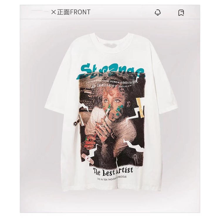 Áo Thun Tay Ngắn Dáng Rộng In Họa Tiết Phong Cách Hip Hop Thời Trang Mùa Hè Cho Nam Và Nữ Size M-8XL