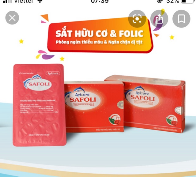 ✅ (toa bác sĩ) AVISURE SAFOLI viên sắt chuyên biệt dành cho mẹ bầu | BigBuy360 - bigbuy360.vn