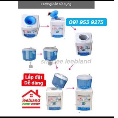 [Mã 159ELSALE hoàn 7% đơn 300K] Bình Lọc Nước Cho Cây Nước Nóng Lạnh 16L Lõi lọc nước than hoạt tính Nấm sứ