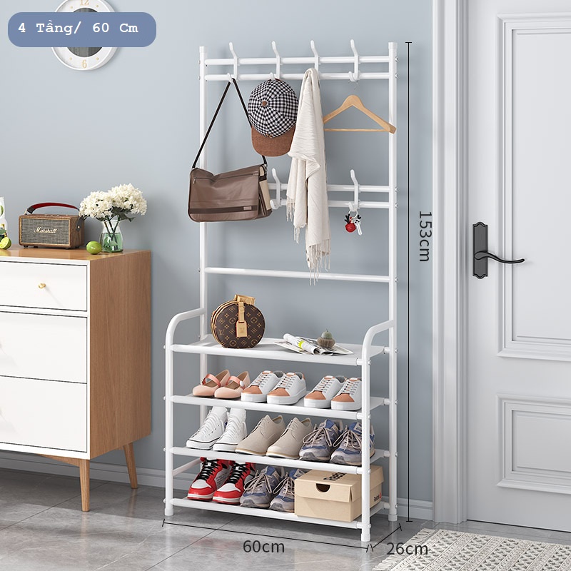 [ GÍA SỐC ] Kệ Treo Quần Áo Kết Hợp Giá Để Giày Dép Đa Năng Thế Hệ Mới