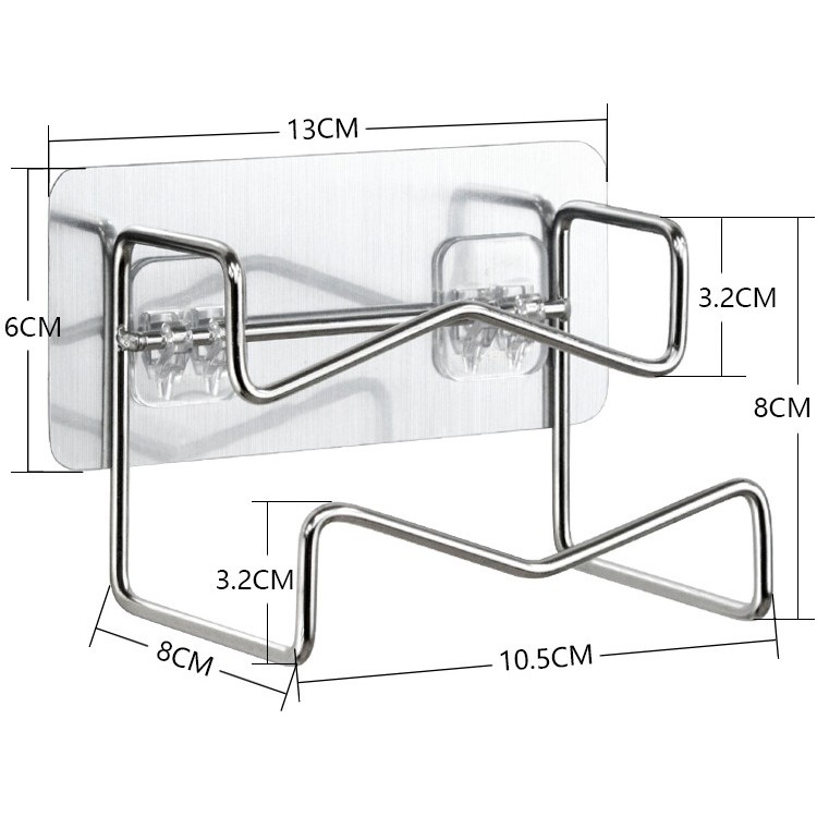 Giá treo chậu rổ đa năng inox 304 dán tường