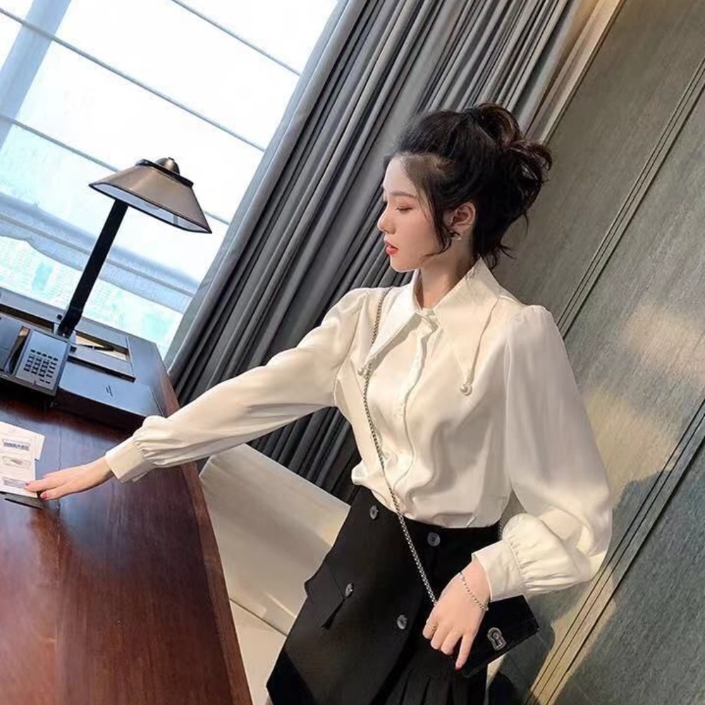 Áo sơ mi Pure Cube tay dài phong cách Hàn Quốc thời trang retro cá tính