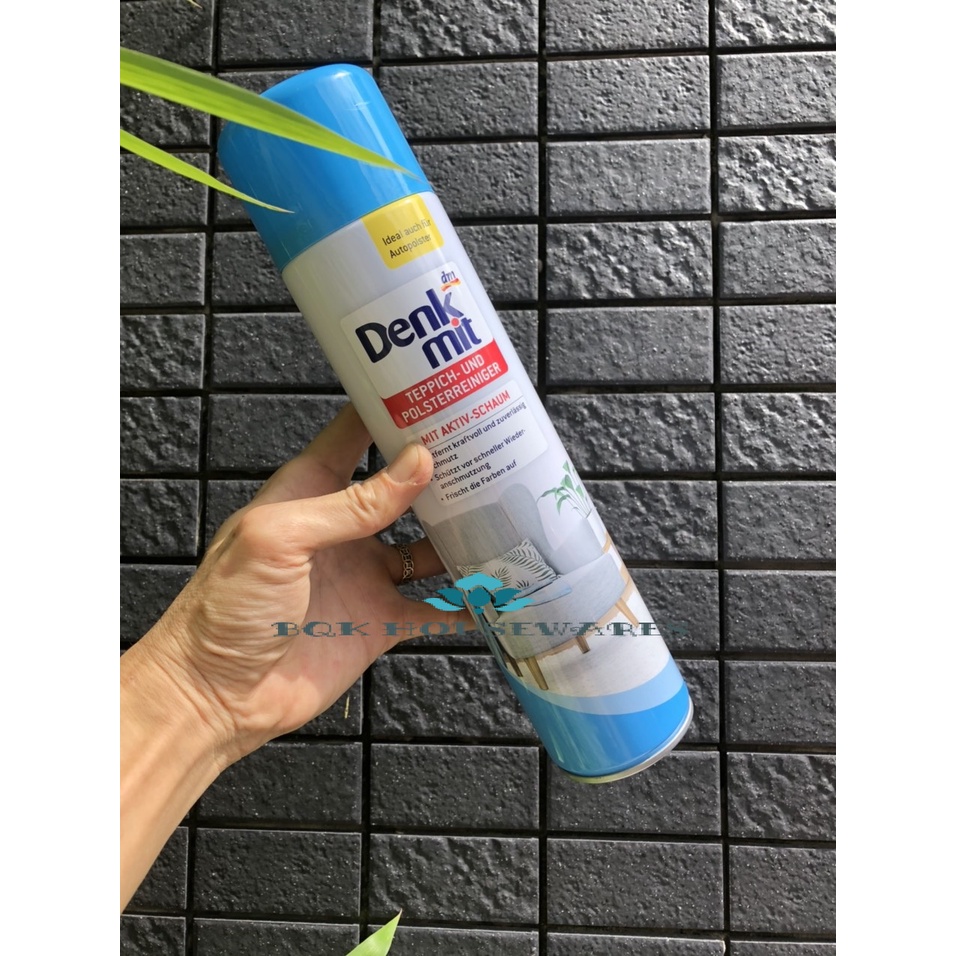 CHAI XỊT VỆ SINH THẢM, GHẾ SOFA DENKMIT 600ML - Mẫu mới 2021