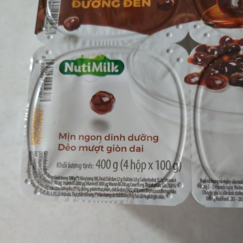 Sữa chua trân châu đường đen Nutimilk lốc 4 hộp | BigBuy360 - bigbuy360.vn