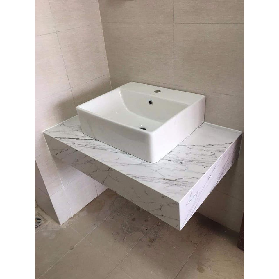 Bàn đá lavabo Chậu rửa mặt, Lavabo chất liệu đá #VT01