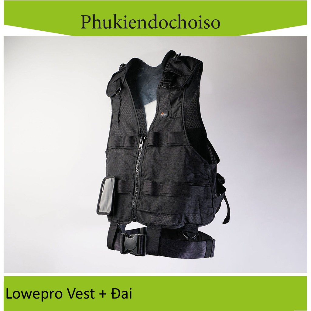 Áo phóng viên Lowepro - S&amp;F Technical Vest, tặng Dây đai lưng Technical Belt ( Chính hãng )