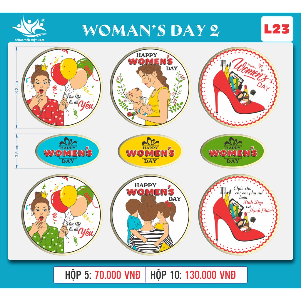 Khuôn socola in hình - Mẫu Woman's day 2 (L23) - Chocolate mold Woman's day 2