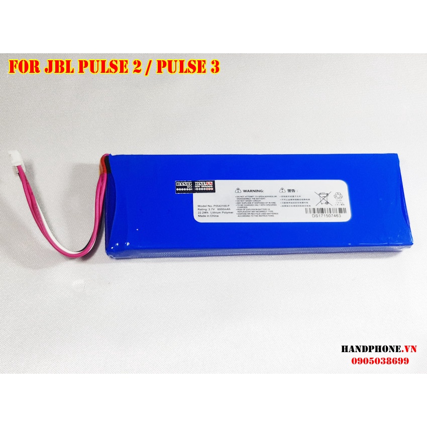 Pin Zin cho Loa Bluetooth JBL Pulse 2 / Pulse3 - Pin nguyên bản P5542100-P 6000mAh Original