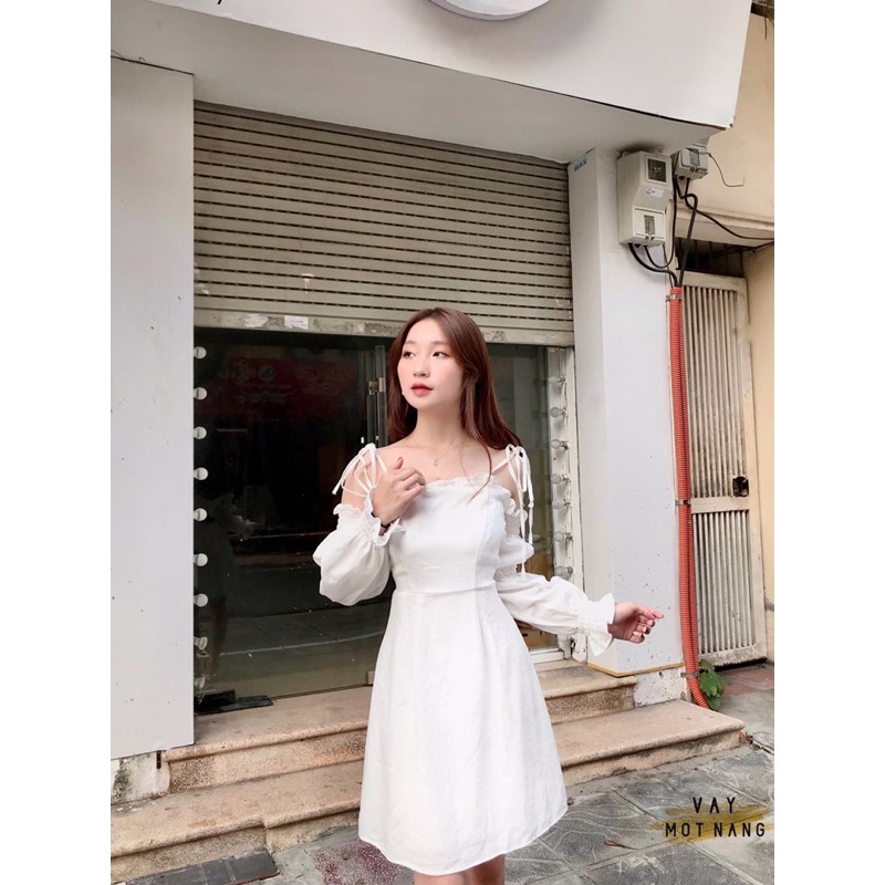 Váy Trễ vai thắt ngực tiểu thư | BigBuy360 - bigbuy360.vn