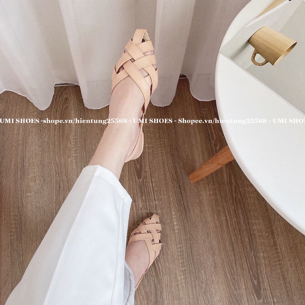 [MỚI VỀ] Sandal kín bịt mũi kiểu rọ đan đế bệt mũi nhọn đơn giản nhẹ nhàng đi làm công sở văn phòng đi chơi nữ tính đẹp