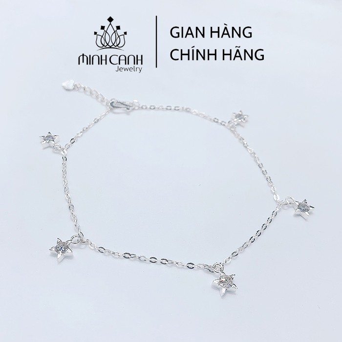 Lắc Chân Bạc Minh Canh Jewelry Hoạ Tiết Ngôi Sao