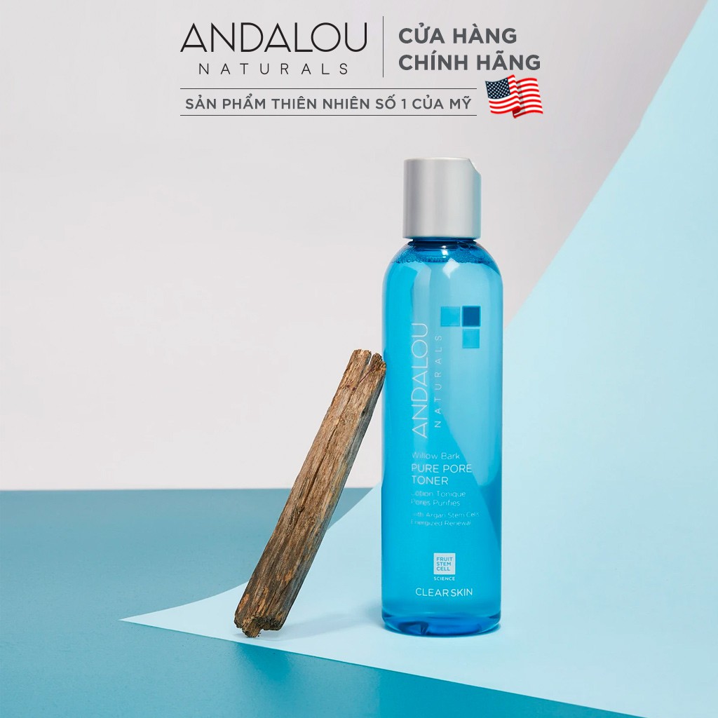 Nước Cân Bằng Da Dành Cho Da Dầu Andalou Naturals Clear Skin Willow Bark Pure Pore Toner 178ml