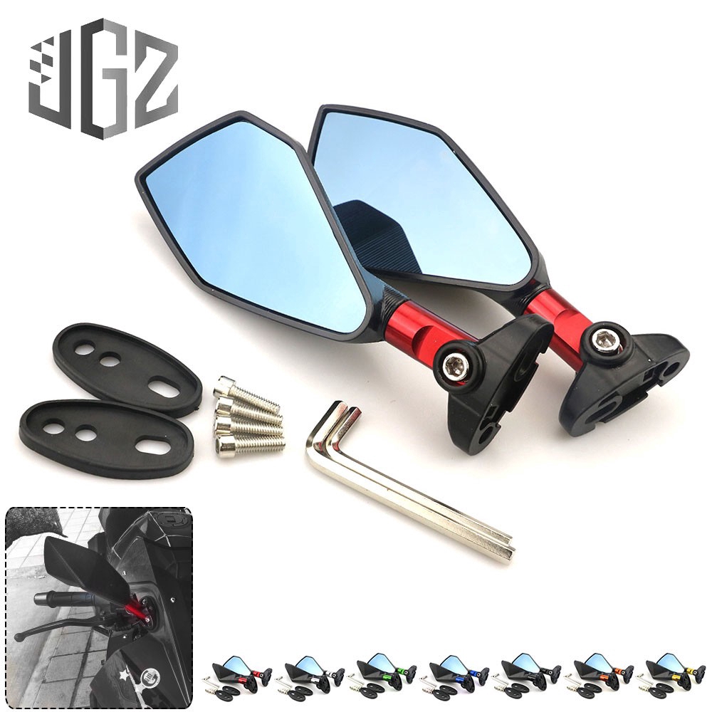 CNC Motorcycle Universal Windshield Rear View Mirror Rearview 5 color COD