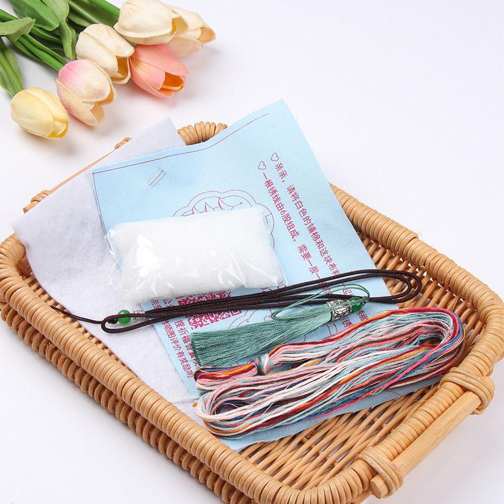 Móc Khóa Bùa Hộ Mệnh Thêu Chữ Thập DIY