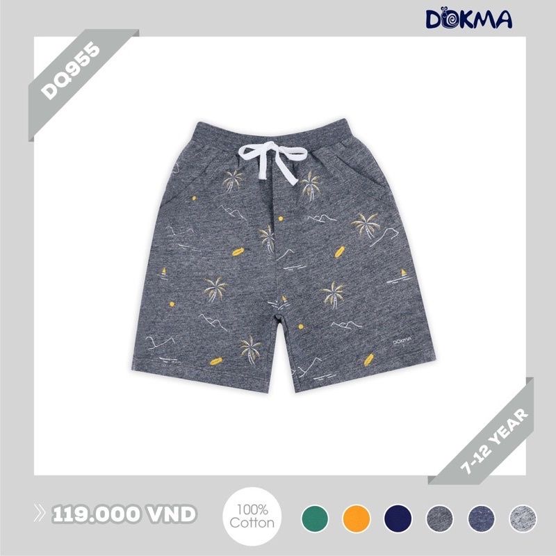 Quần short bé trai Dokma chất cotton da cá 7-12Y DQ955