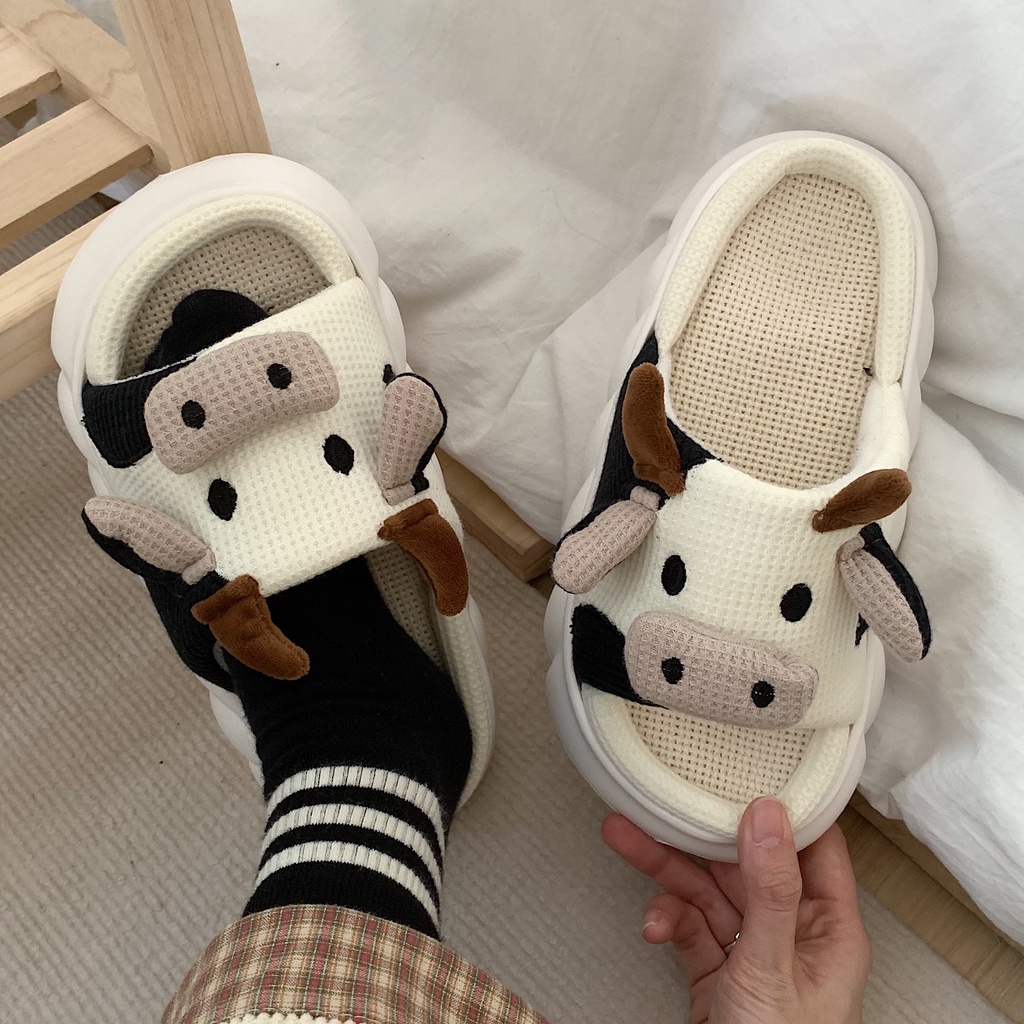 Dép bò sữa dép ếch xanh dép thỏ carot CHÍNH HÃNG XIXITIAO phong cách ulzzang Dép đi trong trong siêu mềm siêu êm