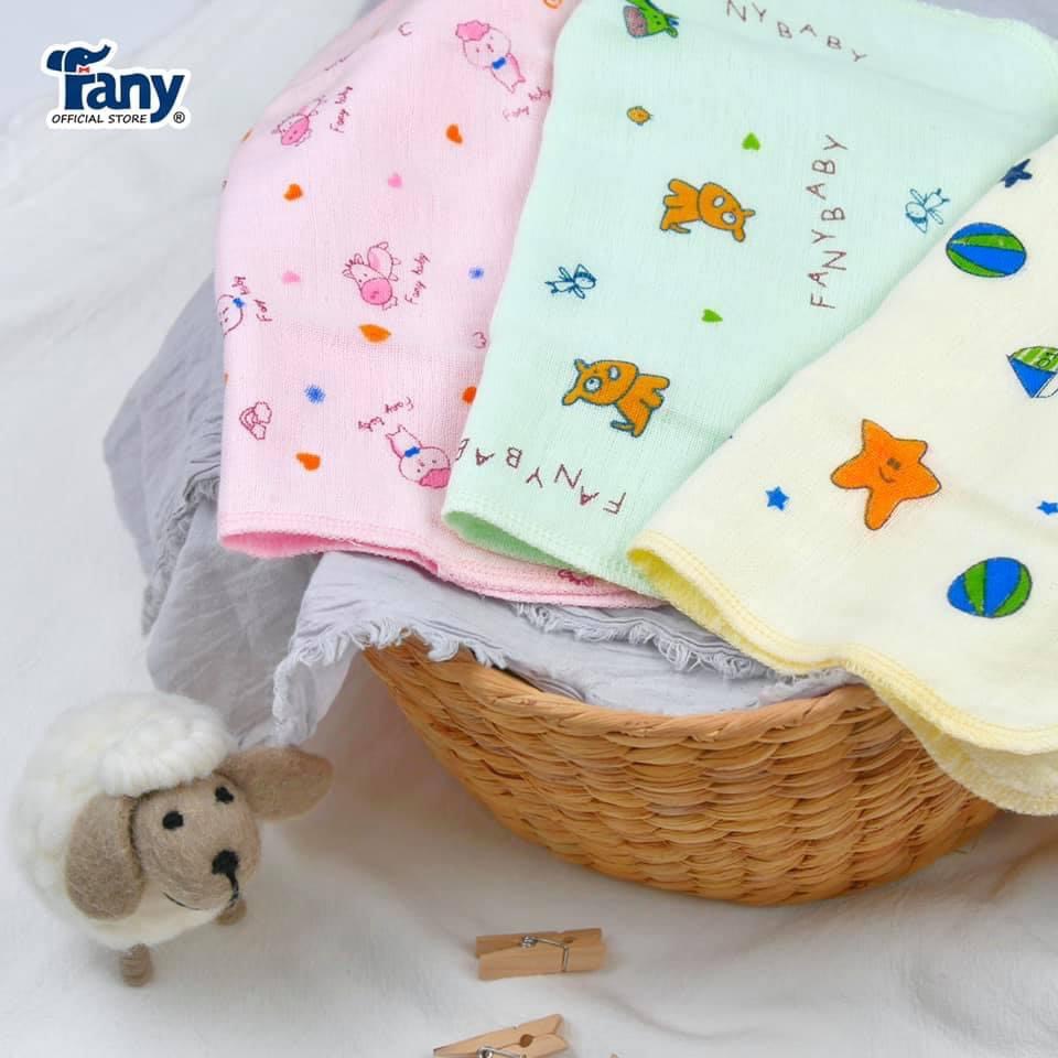 Hộp 6 Khăn Sữa Cho Bé Khăn 2 Mặt Dòng Khăn Xô Cao Cấp In Hình Họa Tiết, Hàng Cty Fany 100% chất cotton