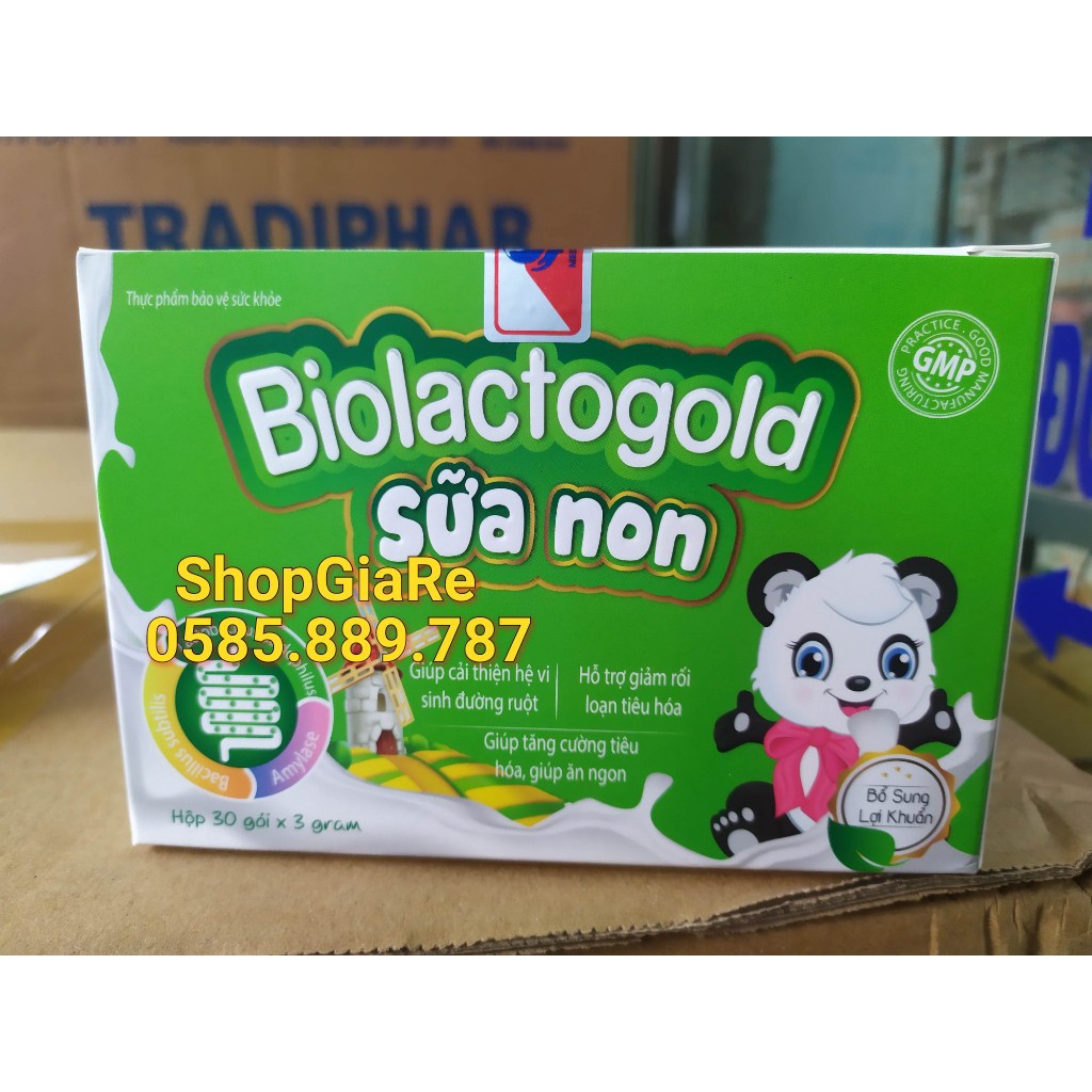 Biolactogold Sữa non giúp cân hằng hệ vi sinh đường ruột, giảm rối loạn tiêu hóa, tăng cường sức đề kháng gói