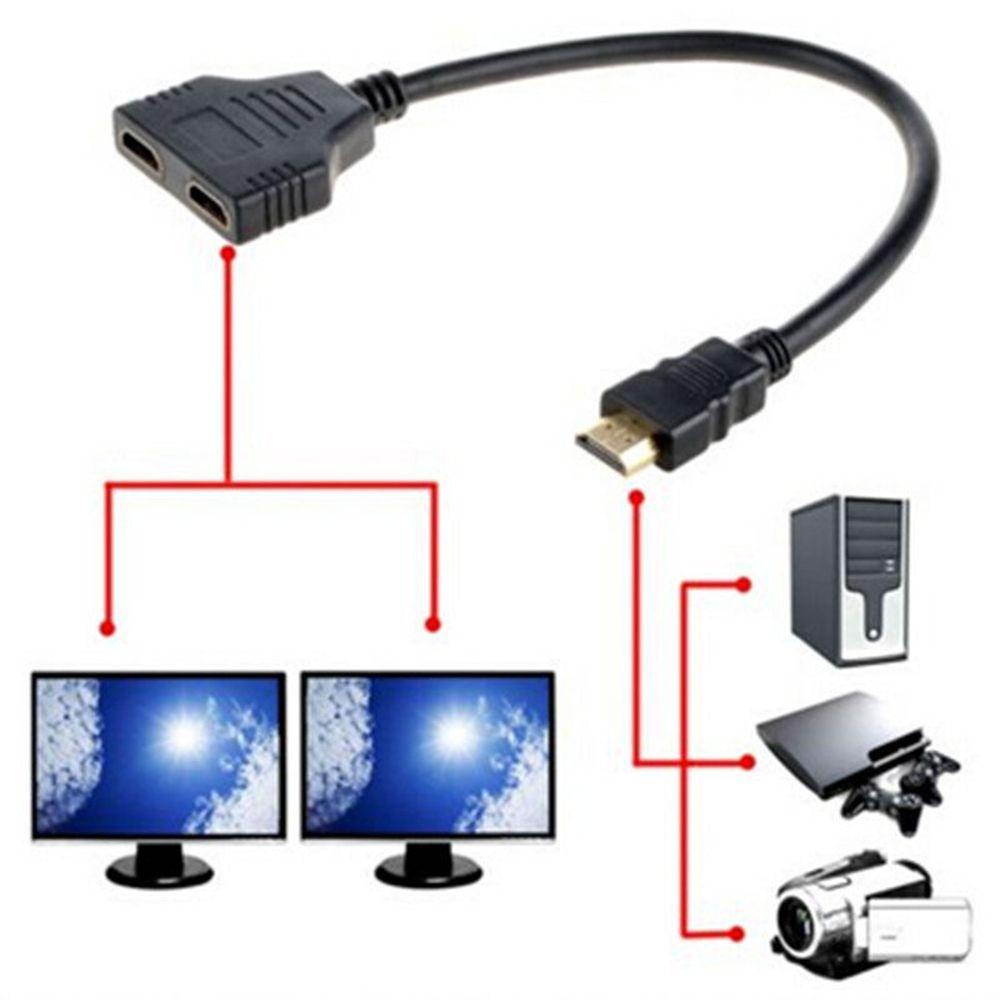 AUGUSTINA Cáp ChuyểN ĐổI 1080P HDMI Sang 2 ĐầU