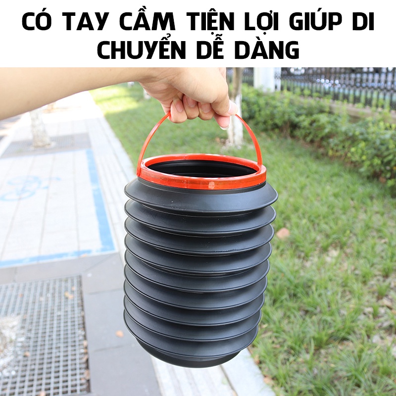 Thùng Đựng Đồ Co Giãn Gấp Gọn Đa Năng Tiện Dụng Để Cốp Xe Ô Tô Cao Cấp Dung Tích 4 Lít