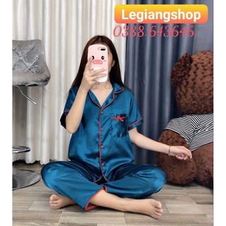 Đồ bộ pijama phi lụa tay ngắn