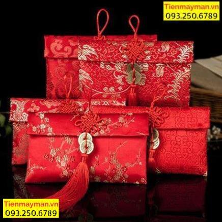 [TRỢ GIÁ TẾT] Bao Lì Xì Vải Gấm Nhiều Hoa Văn Cao Cấp Cưới Hỏi, Ngày Tết