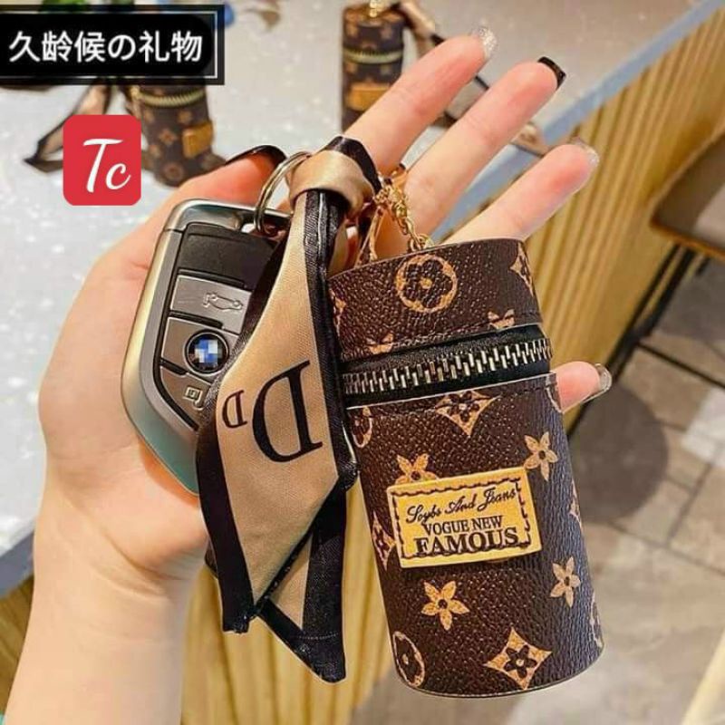 Móc khóa treo túi hộp đựng son mini , phụ kiện treo túi trang trí balo túi sách