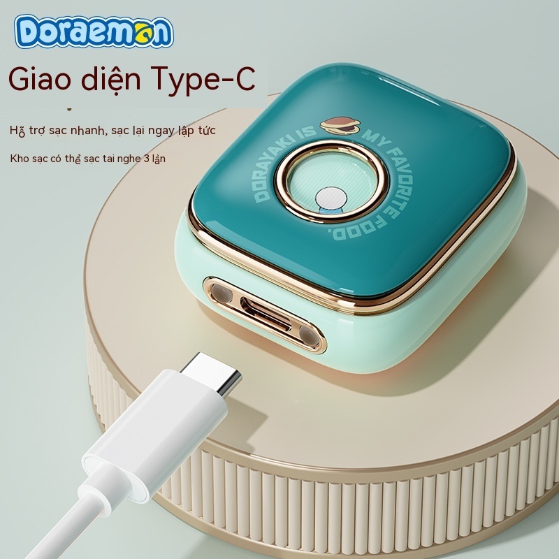 Doraemon Tai nghe nhét trong tai không dây Bluetooth thế hệ thứ 2   Tai nghe Bluetooth  Tai nghe thể thao âm thanh nổi không dây   Tai nghe Bluetooth TWS   Mới  Chất lượng âm thanh HIFI   Cảm ứng thông minh   Bluetooth 5.0