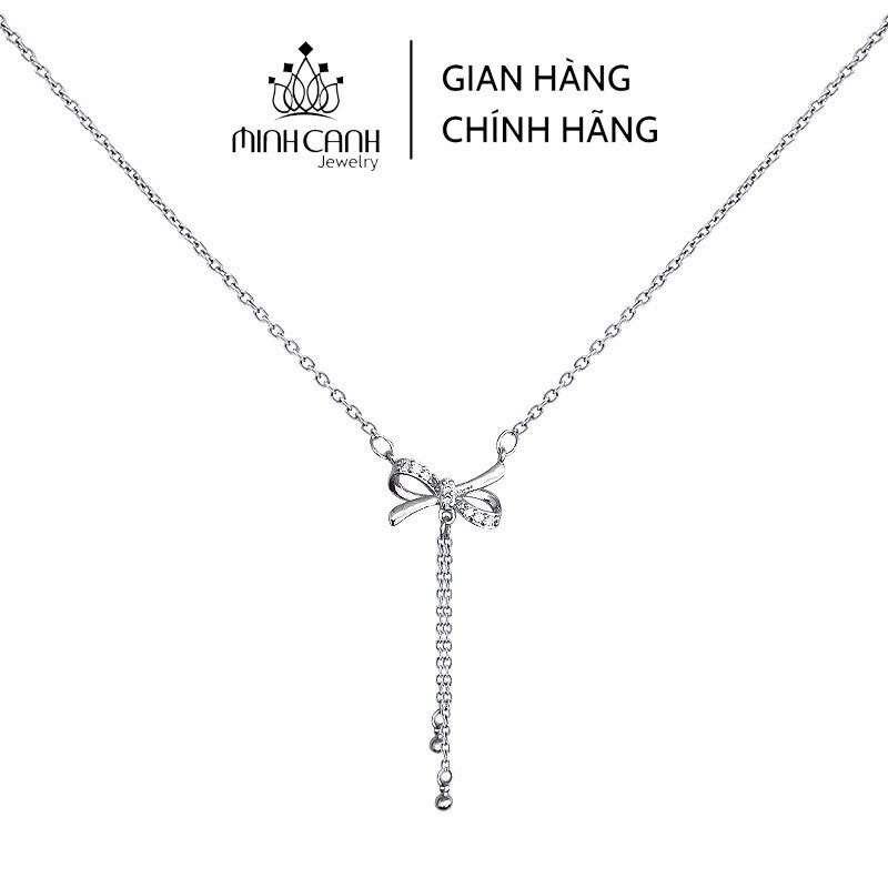 Dây Chuyền Bạc Nơ Đuôi Bi - Minh Canh Jewelry