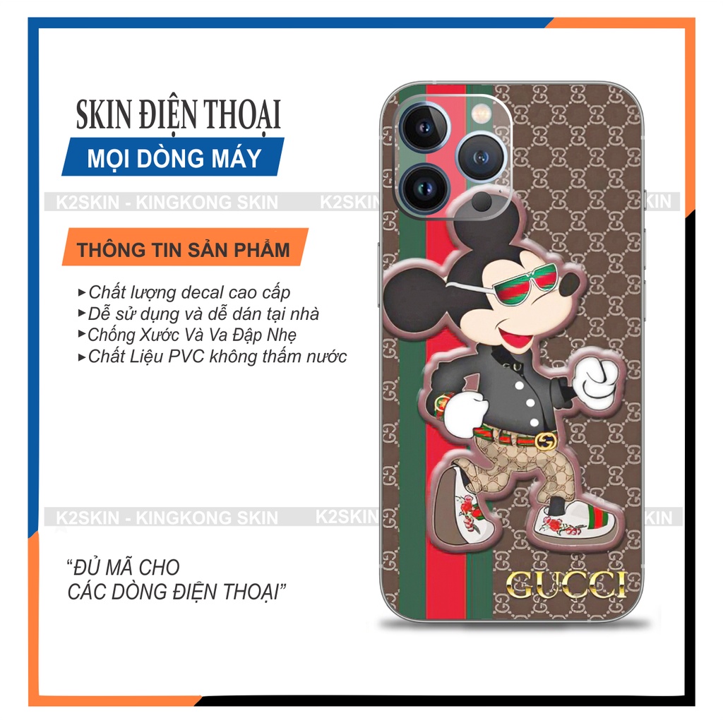 Miếng dán Skin cho Androi và Iphone 5/5s đến 15promax   Dán lưng có viền