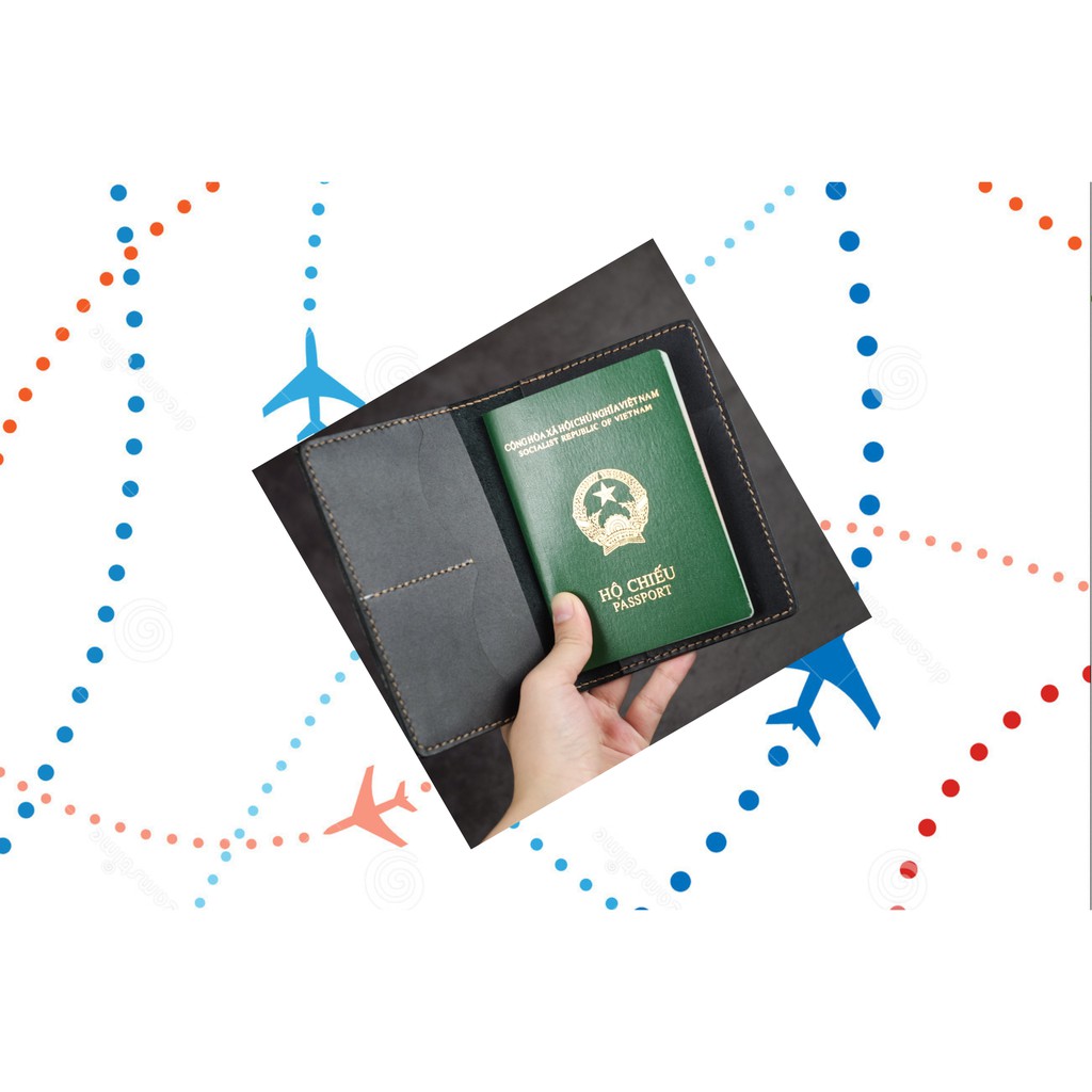 Bao da Passport - Bao da Hộ Chiếu Da Bò Cao Cấp Nhiều Ngăn Đựng Tiện Lợi PP001