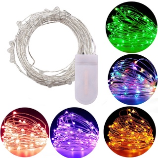 Dây đèn led trang trí giáng sinh / năm mới bằng dây đồng 1m 2m 3m sử dụng pin