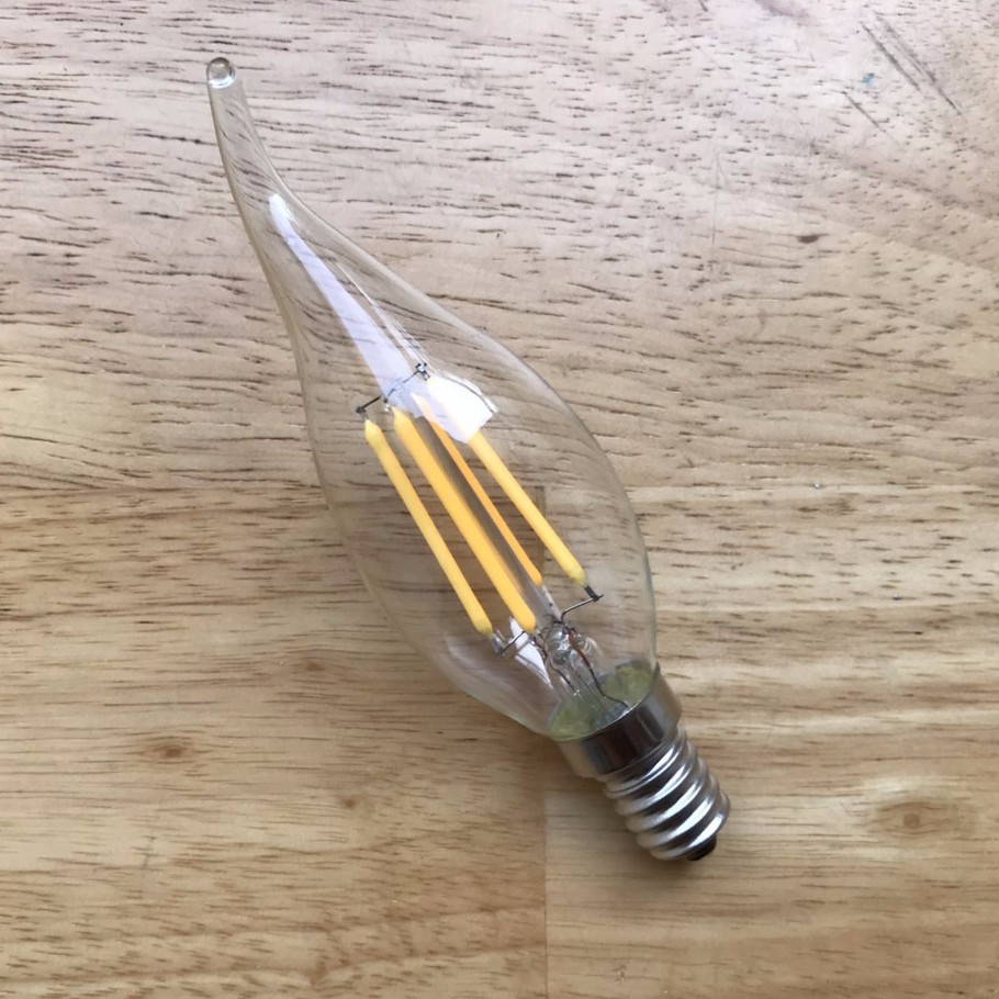 Đèn led nến giả dây tóc Edision E14 4W