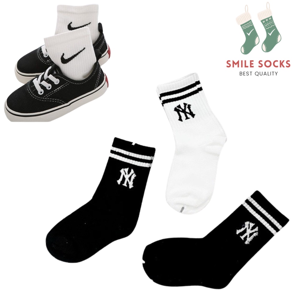 Tất nike, Adidas cao cổ cho bé, Vớ trẻ em 100% cotton thấm hút mồ hôi,mềm mại, thoáng khí cho bé từ 1-10 tuổi